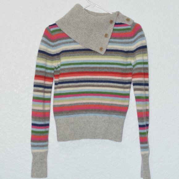 Womens Gap Multicolor Striped Sweater Size S (100% lamb wool) - Picture 1 of 3